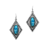 Western Geometric Turquoise Stone Earring