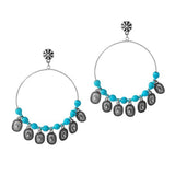 Western Concho Charm Accent Earring