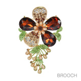 94471, FLOWER RHINESTONE PIN BROOCH