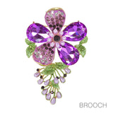 94471, FLOWER RHINESTONE PIN BROOCH
