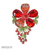 94471, FLOWER RHINESTONE PIN BROOCH