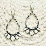 Western Turquoise Stone Teardrop Accent Earring - view 2