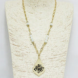 94494, "FAITH" QUATREFOIL PENDANT NECKLACE