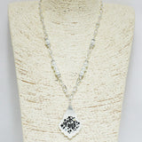 94494, "FAITH" QUATREFOIL PENDANT NECKLACE