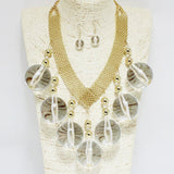 94527, CHUNKY ACRYLIC BALL ACCENT STATEMENT NECKLACE