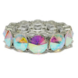 94530, ROUND CONE RHINESTONE ACCENT STRETCH BRACELET