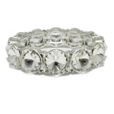 94530, ROUND CONE RHINESTONE ACCENT STRETCH BRACELET