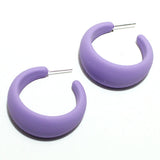 94554, 35MM RUBBER COATED THICK ROUND HOOP EARRING