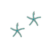 94579, PAVE STARFISH STUD EARRING, SEA LIFE, OCEAN THEME