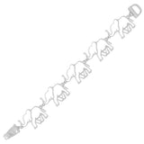 94581, ELEPHANT CUT OUT MAGNETIC CLOSURE BRACELET