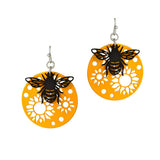 94584, BEE CUT OUT ACCENT ROUND EARRING