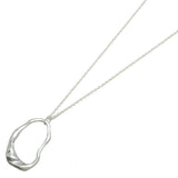 94597, HAMMERED GEOMETRIC CUT OUT METAL LONG PENDANT NECKLACE