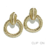 94601, TEXTURED METAL CLIP ON EARRING