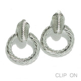 94601, TEXTURED METAL CLIP ON EARRING