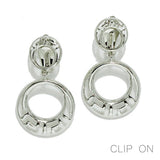 94602, ROUND CUT OUT DESIGN METAL CLIP ON EARRING