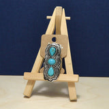 94614, WESTERN TURQUOISE STONE CUFF RING