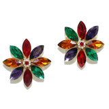 94615, FLOWER RHINESTONE EARRING