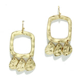 94617, GEOMETRIC HAMMERED METAL EARRING