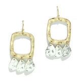 94617, GEOMETRIC HAMMERED METAL EARRING
