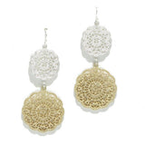 Filigree Metal Dangle Drop Earring - view 2