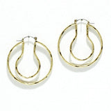 Geometric Hammered Metal Earring