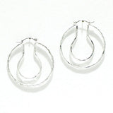 Geometric Hammered Metal Earring - view 2