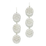 Filigree Round Metal Drop Dangle Earring - view 2