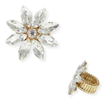 94632, FLOWER RHINESTONE STRETCH RING