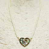 94643, HEART WITH PEARL BEADED NECKLACE, VALENTINE'S DAY