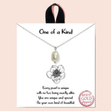 94659, "ONE OF A KIND" GOLD DIPPED, DAINTY FRESHWATER PEARL PENDANT NECKLACE