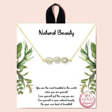 94660, "NATURAL BEAUTY" GOLD DIPPED, TRIPLE FRESHWATER PEARL NECKLACE