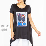 94697, "BLESSED" CRYSTAL EMBELLISHED T-SHIRT TOP