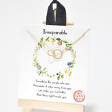 94709, GOLD DIPPED, "INSEPARABLE" DAINTY ROUND LINKED NECKLACE