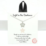94714, GOLD DIPPED, "LIGHT IN THE DARKNESS" STAR CHARM NECKLACE