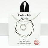 94718, GOLD DIPPED, "CIRCLE OF LIFE" DOUBLE LAYERED NECKLACE