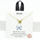 94721, GOLD DIPPED, "REBIRTH" DAINTY BUTTERFLY NECKLACE