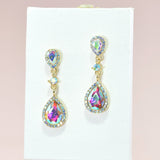 94755, TEARDROP RHINESTONE ACCENT EARRING