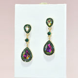 94755, TEARDROP RHINESTONE ACCENT EARRING