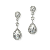 94755, TEARDROP RHINESTONE ACCENT EARRING