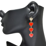 Epoxy Heart Drop Dangle Earring, Valentine's DAY