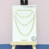 94815, DAINTY HANDMADE BRASS NECKLACE 3PCS NECKLACE SET