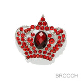 94817, CROWN RHINESTONE PIN BROOCH