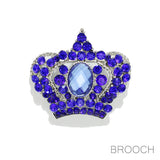 94817, CROWN RHINESTONE PIN BROOCH