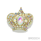 94817, CROWN RHINESTONE PIN BROOCH