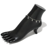 94833, DAINTY CROSS CHARM ANKLET