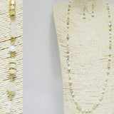 94845, HANDMADE RESIN STONE WITH BEADED LONG NECKLACE