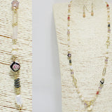 94857, HANDMADE RESIN MIXED BEAD LONG NECKLACE