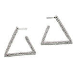 94912, TEXTURED TRIANGLE HOOP EARRING