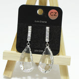 94915, BAGUETTE CUBIC ZIRCONIA DANGLE EARRING