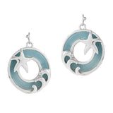Starfish Accent Round Dangle Earring